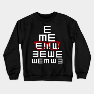 retro funny  Eyesight optometry ophthalmologist ophthalmology  eye vision Crewneck Sweatshirt